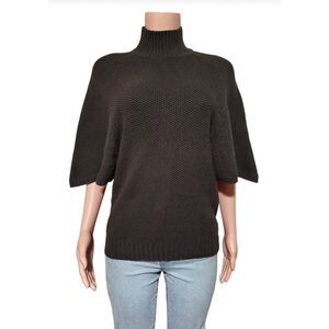charcoal short sleeve bat wing knit jumper top M
